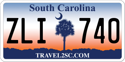 SC license plate ZLI740