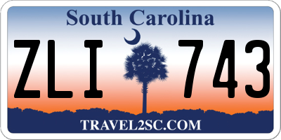 SC license plate ZLI743