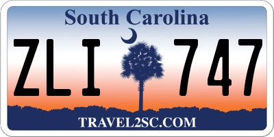 SC license plate ZLI747