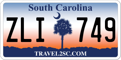 SC license plate ZLI749