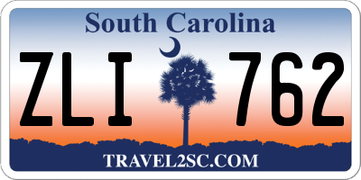 SC license plate ZLI762