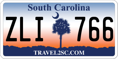 SC license plate ZLI766