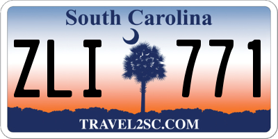 SC license plate ZLI771