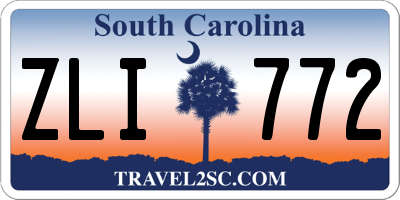 SC license plate ZLI772