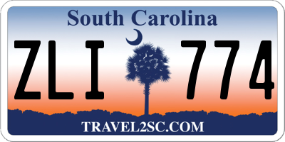 SC license plate ZLI774