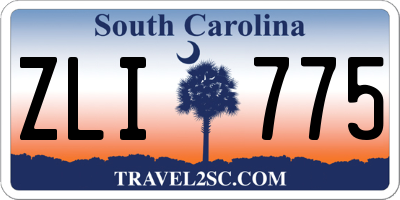 SC license plate ZLI775