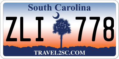 SC license plate ZLI778