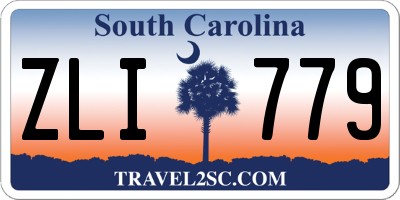 SC license plate ZLI779