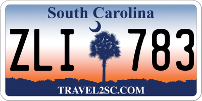 SC license plate ZLI783