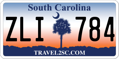 SC license plate ZLI784
