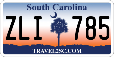 SC license plate ZLI785