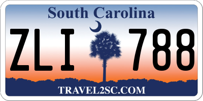 SC license plate ZLI788