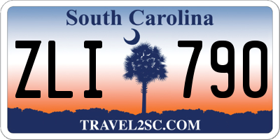 SC license plate ZLI790