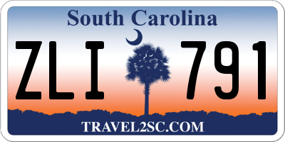 SC license plate ZLI791