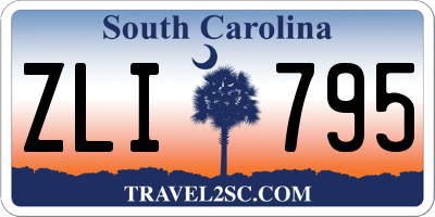 SC license plate ZLI795