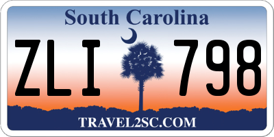 SC license plate ZLI798