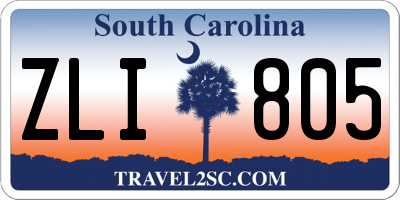 SC license plate ZLI805
