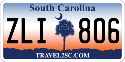 SC license plate ZLI806