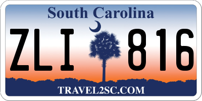 SC license plate ZLI816