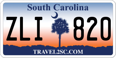 SC license plate ZLI820