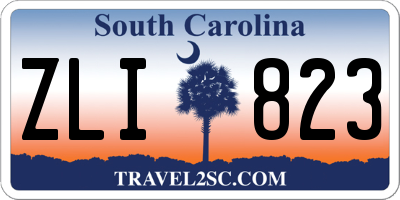 SC license plate ZLI823