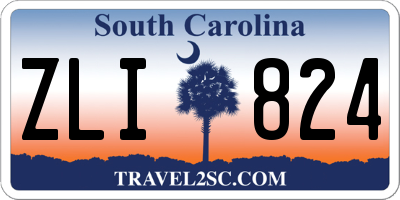 SC license plate ZLI824