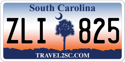SC license plate ZLI825