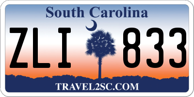 SC license plate ZLI833