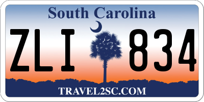 SC license plate ZLI834