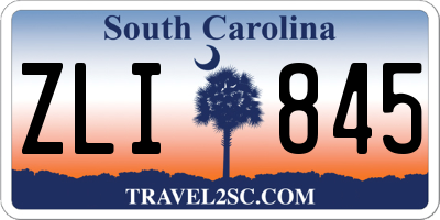 SC license plate ZLI845