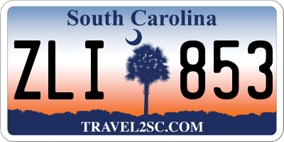 SC license plate ZLI853