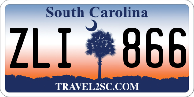 SC license plate ZLI866