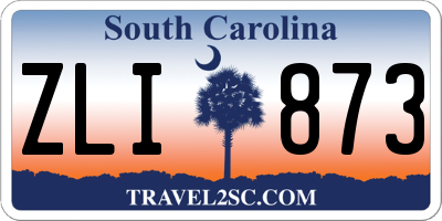 SC license plate ZLI873