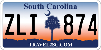SC license plate ZLI874