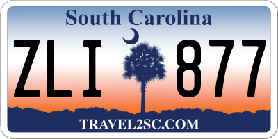 SC license plate ZLI877