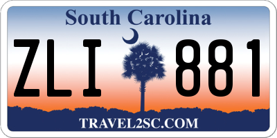 SC license plate ZLI881