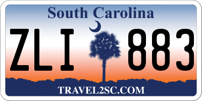 SC license plate ZLI883