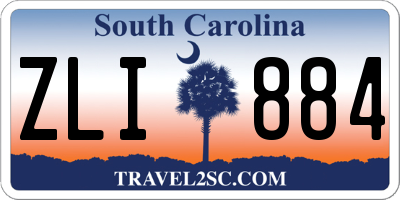 SC license plate ZLI884
