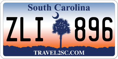 SC license plate ZLI896