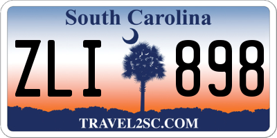 SC license plate ZLI898