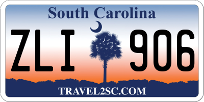 SC license plate ZLI906