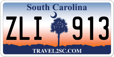 SC license plate ZLI913