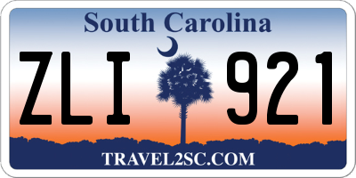 SC license plate ZLI921