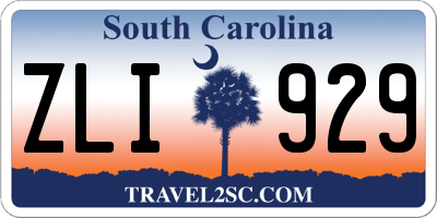 SC license plate ZLI929