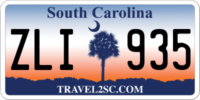 SC license plate ZLI935