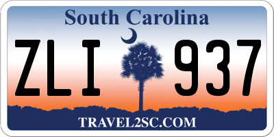 SC license plate ZLI937