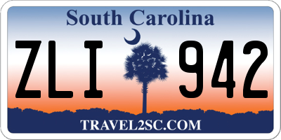 SC license plate ZLI942