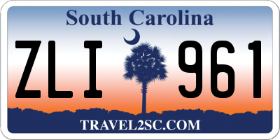 SC license plate ZLI961