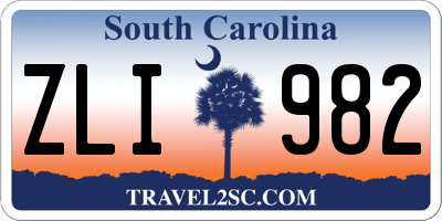SC license plate ZLI982