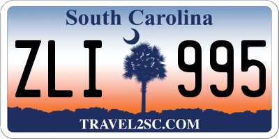 SC license plate ZLI995